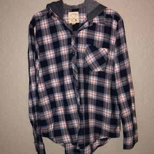 Flannel with hood